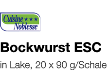   Bockwurst ESC    in Lake, 20 x 90 g Schale 