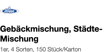   Gebäckmischung, Städte-Mischung    1er, 4 Sorten, 150 Stück Karton 