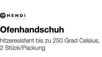   Ofenhandschuh    hitzeresistent bis zu 250 Grad Celsius, 2 Stück Packung  
