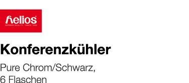   Konferenzkühler    Pure Chrom Schwarz, 6 Flaschen 