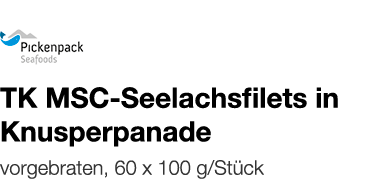   TK MSC-Seelachsfilets in Knusperpanade    vorgebraten, 60 x 100 g Stück 
