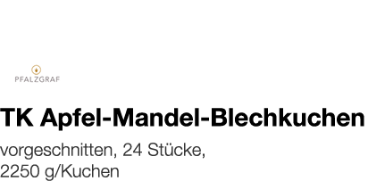  TK Apfel-Mandel-Blechkuchen    vorgeschnitten, 24 Stücke, 2250 g Kuchen 