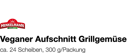   Veganer Aufschnitt Grillgemüse    ca  24 Scheiben, 300 g Packung 