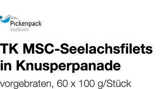   TK MSC-Seelachsfilets in Knusperpanade    vorgebraten, 60 x 100 g Stück 