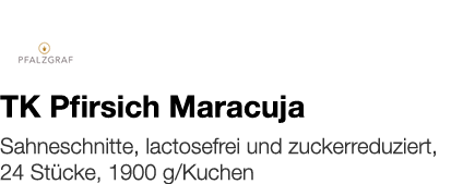   TK Pfirsich Maracuja    Sahneschnitte, lactosefrei und zuckerreduziert, 24 Stücke, 1900 g Kuchen 