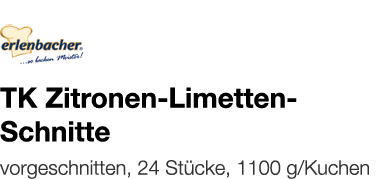   TK Zitronen-Limetten-Schnitte    vorgeschnitten, 24 Stücke, 1100 g Kuchen 