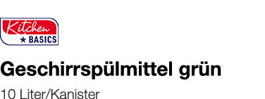   Geschirrspülmittel grün    10 Liter Kanister 