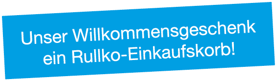 Unser Willkommensgeschenk ein Rullko-Einkaufskorb 