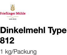   Dinkelmehl Type 812    1 kg Packung 