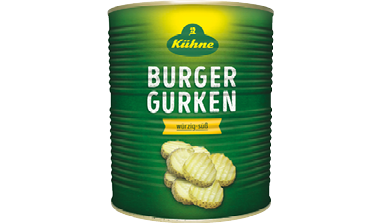 Gurkenscheiben mit Wellenschnitt