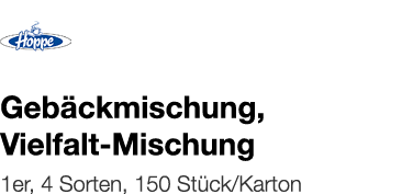  Gebäckmischung, Vielfalt-Mischung    1er, 4 Sorten, 150 Stück Karton 