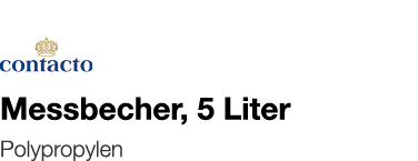   Messbecher  , 5 Liter  Polypropylen 