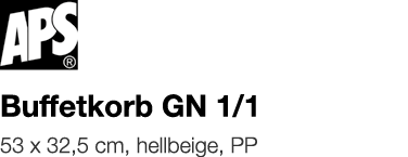   Buffetkorb GN 1 1    53 x 32,5 cm, hellbeige, PP 
