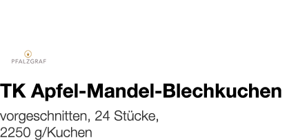   TK Apfel-Mandel-Blechkuchen    vorgeschnitten, 24 Stücke, 2250 g Kuchen 