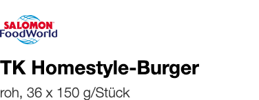   TK Homestyle-Burger    roh, 36 x 150 g Stück 