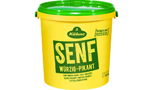 Dieser mittelscharfe Senf ist besonders aromatisch und verleiht Gerichten eine feine Wuerzigkeit 