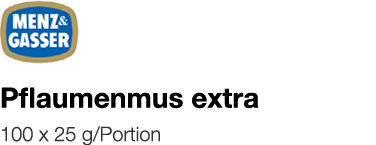   Pflaumenmus extra    100 x 25 g Portion 