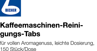   Kaffeemaschinen-Reinigungs-Tabs    für vollen Aromagenuss, leichte Dosierung, 150 Stück Dose 