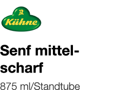   Senf mittelscharf    875 ml Standtube 