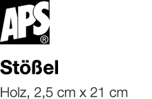   Stößel    Holz, 2,5 cm x 21 cm 