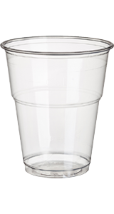 70 Kaltgetränkebecher, PLA  pure  0,3 l Ø 9,5 cm   11 cm glasklar mit Schaumrand
