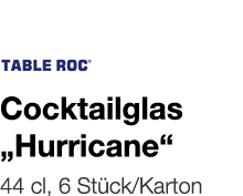   Cocktailglas  Hurricane     44 cl, 6 Stück Karton 