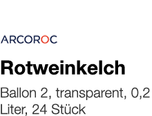   Rotweinkelch    Ballon 2, transparent, 0,2 Liter, 24 Stück 