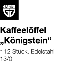   Kaffeelöffel  Königstein     * 12 Stück, Edelstahl 13 0 