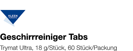   Geschirrreiniger Tabs    Trymat Ultra, 18 g Stück, 60 Stück Packung 