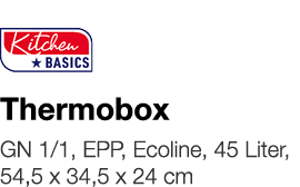   Thermobox    GN 1 1, EPP, Ecoline, 45 Liter, 54,5 x 34,5 x 24 cm 